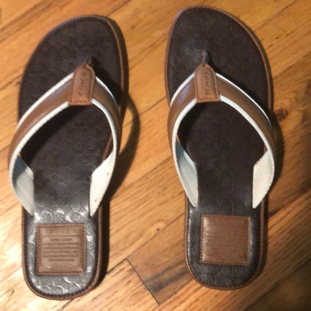 Coach men’s flip flops